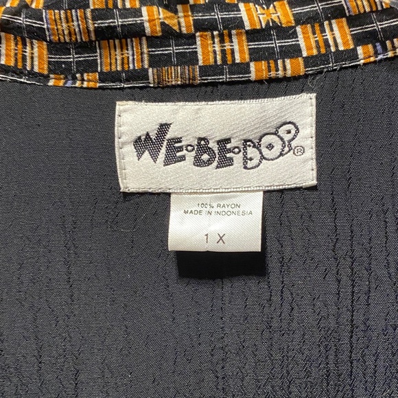 We Be Bop Vintage Colorful Geometric Patterned Cardigan and under top size 1X - Picture 5 of 16